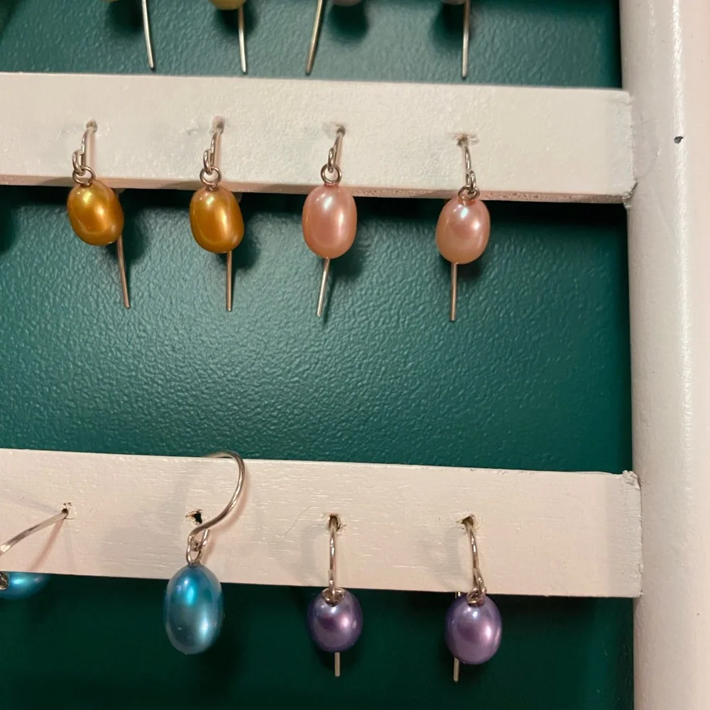 12 pair peal dangle/ French hook